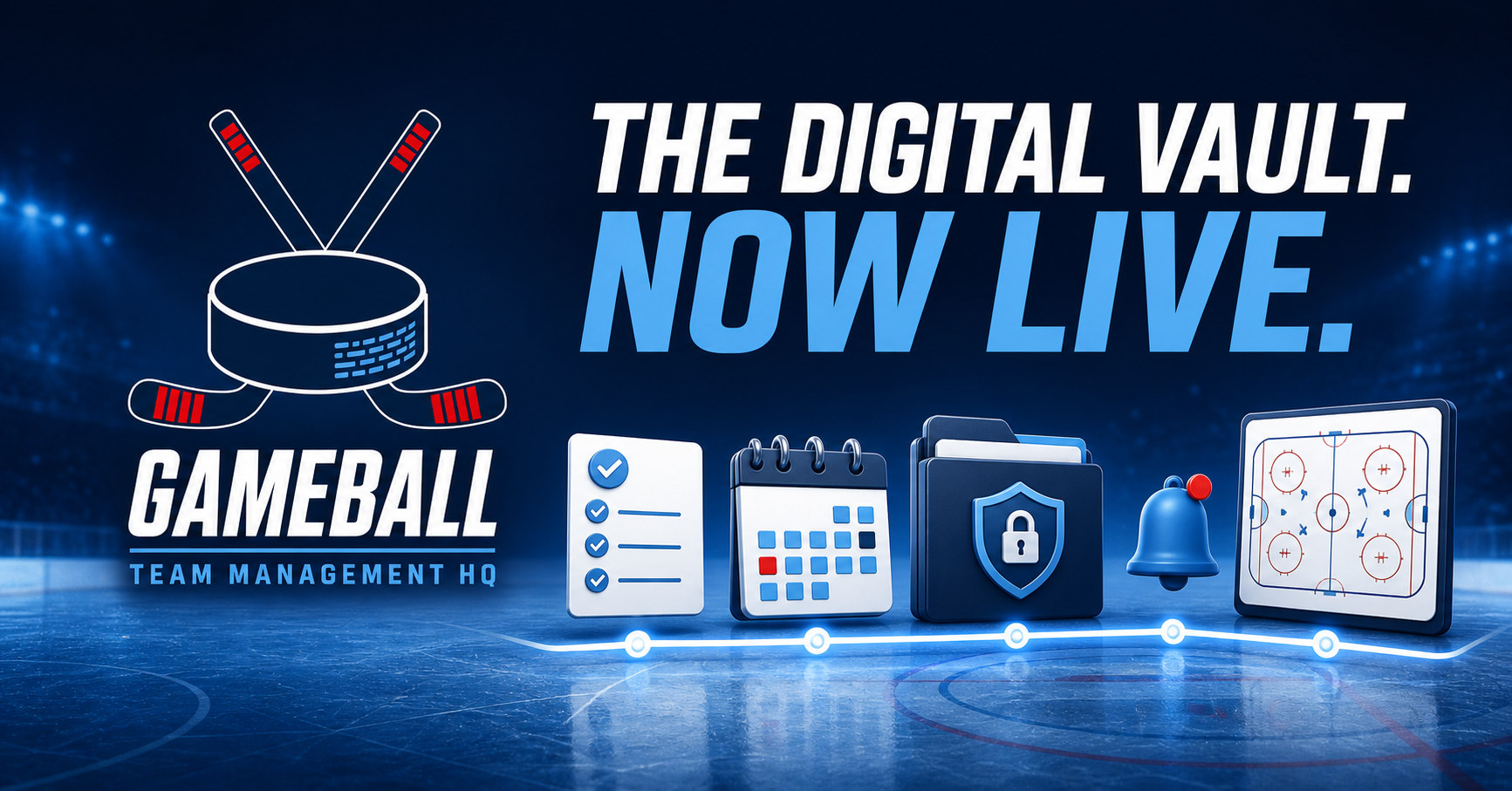 GameBall Hockey books, Digital Vault, and online team management