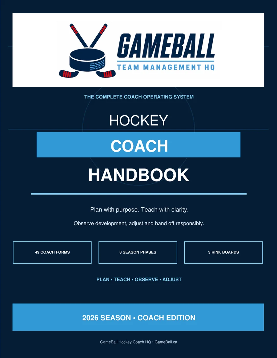 GameBall Hockey Coach's Handbook 2026 cover